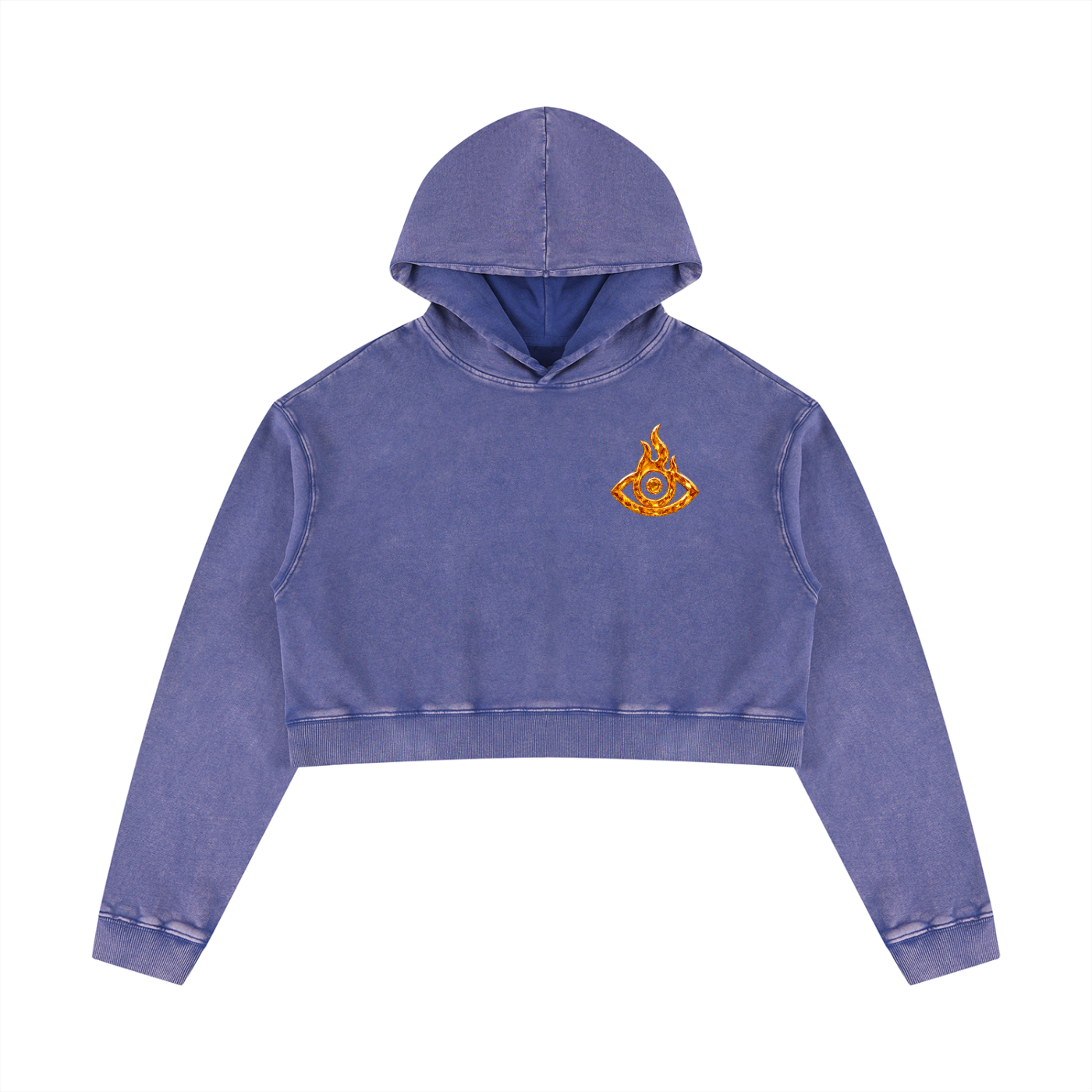 F.I.T.E Women’s Mineral Washed Crop Hoodie(topaz)