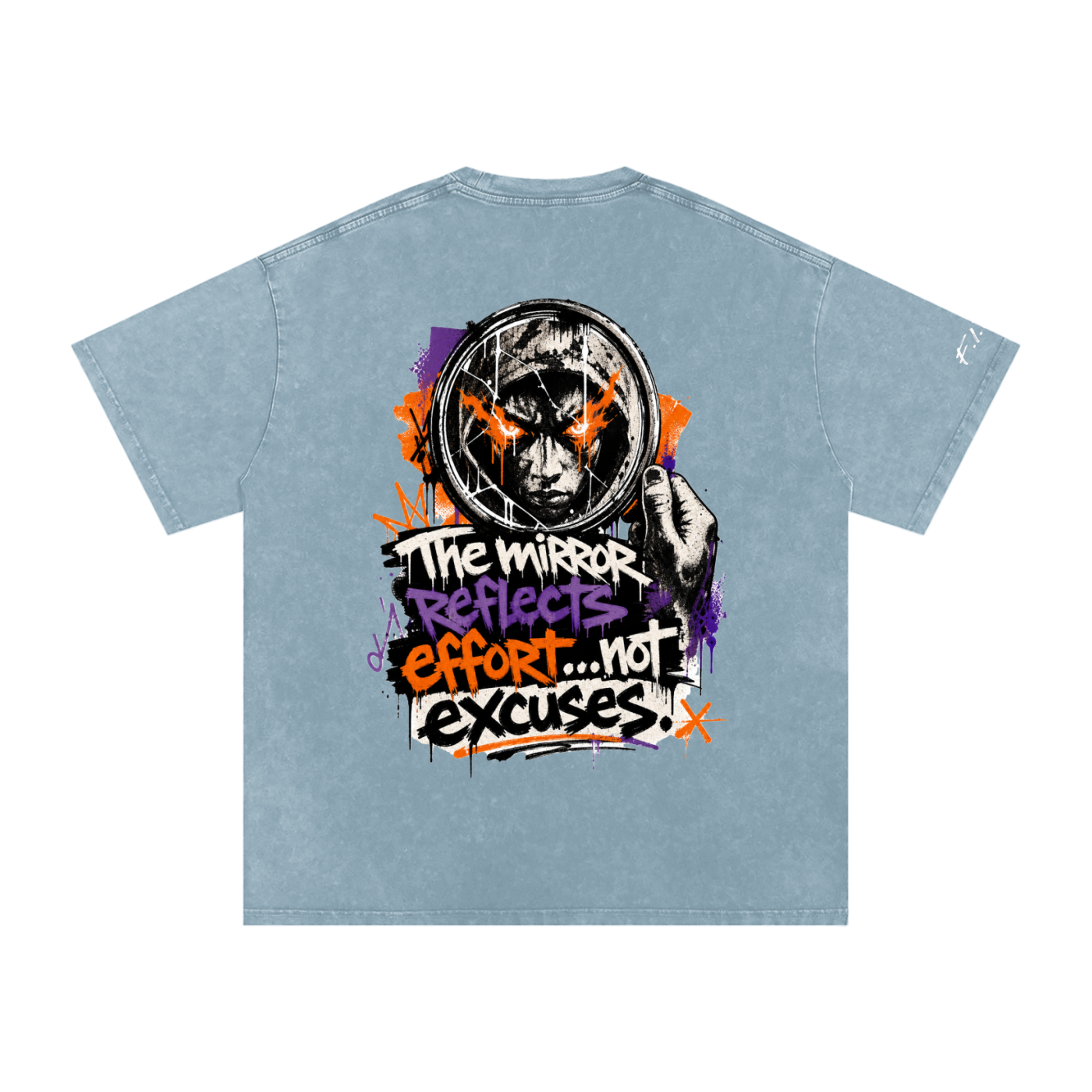 F.I.T.E Snow Washed Oversized Cotton T-Shirt(concrete)