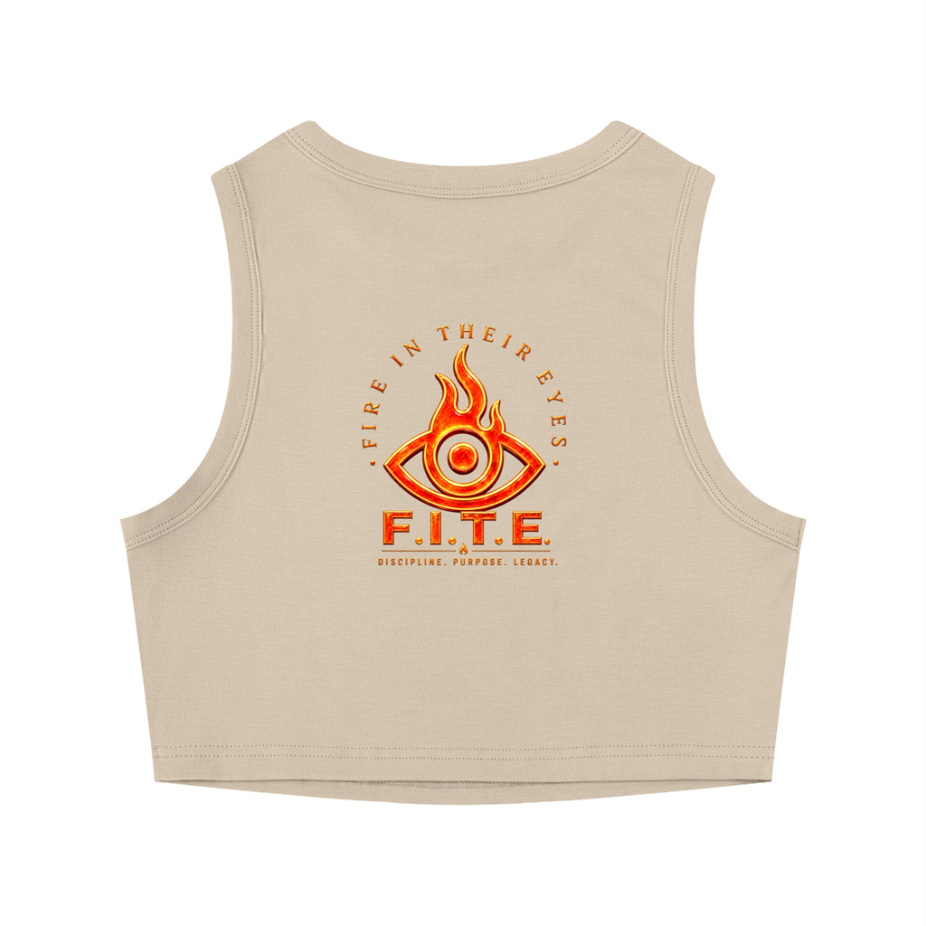 F.I.T.E Women's Tight Crewneck Crop Tank Top