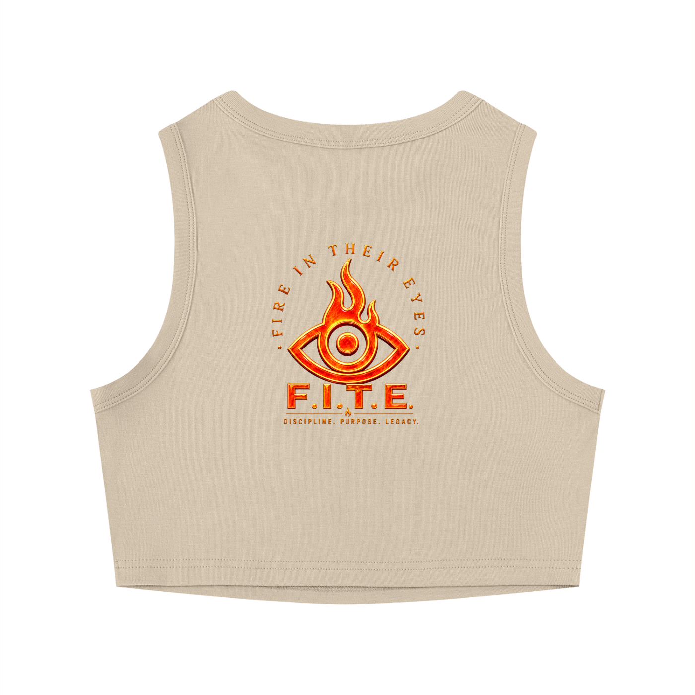 F.I.T.E Women's Tight Crewneck Crop Tank Top