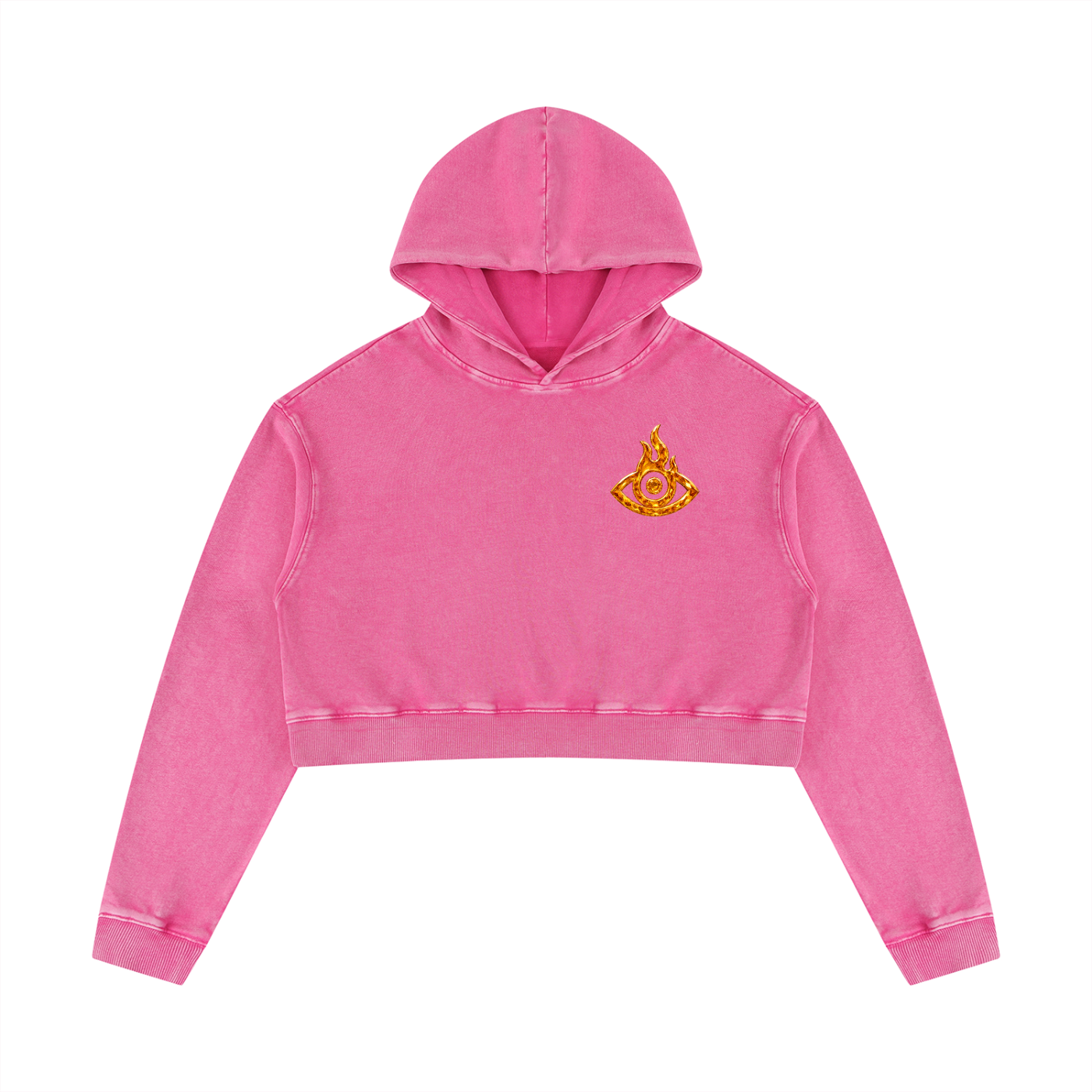F.I.T.E Women’s Mineral Washed Crop Hoodie(topaz)