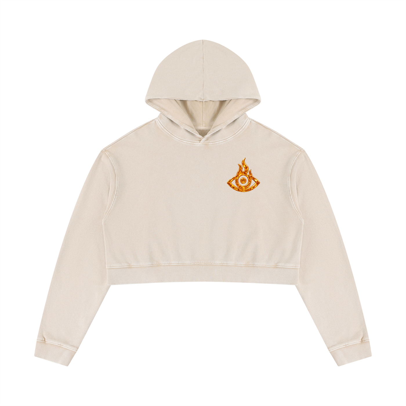 F.I.T.E Women’s Mineral Washed Crop Hoodie(topaz)
