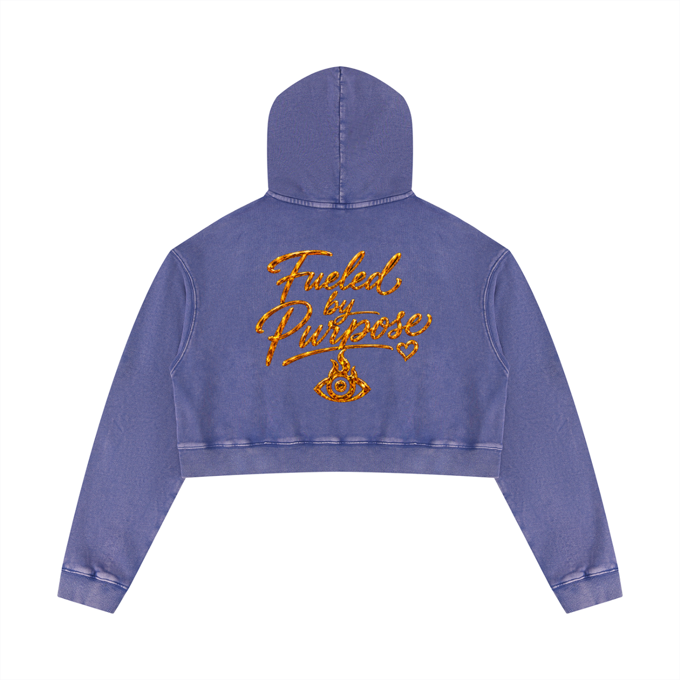 F.I.T.E Women’s Mineral Washed Crop Hoodie(topaz)