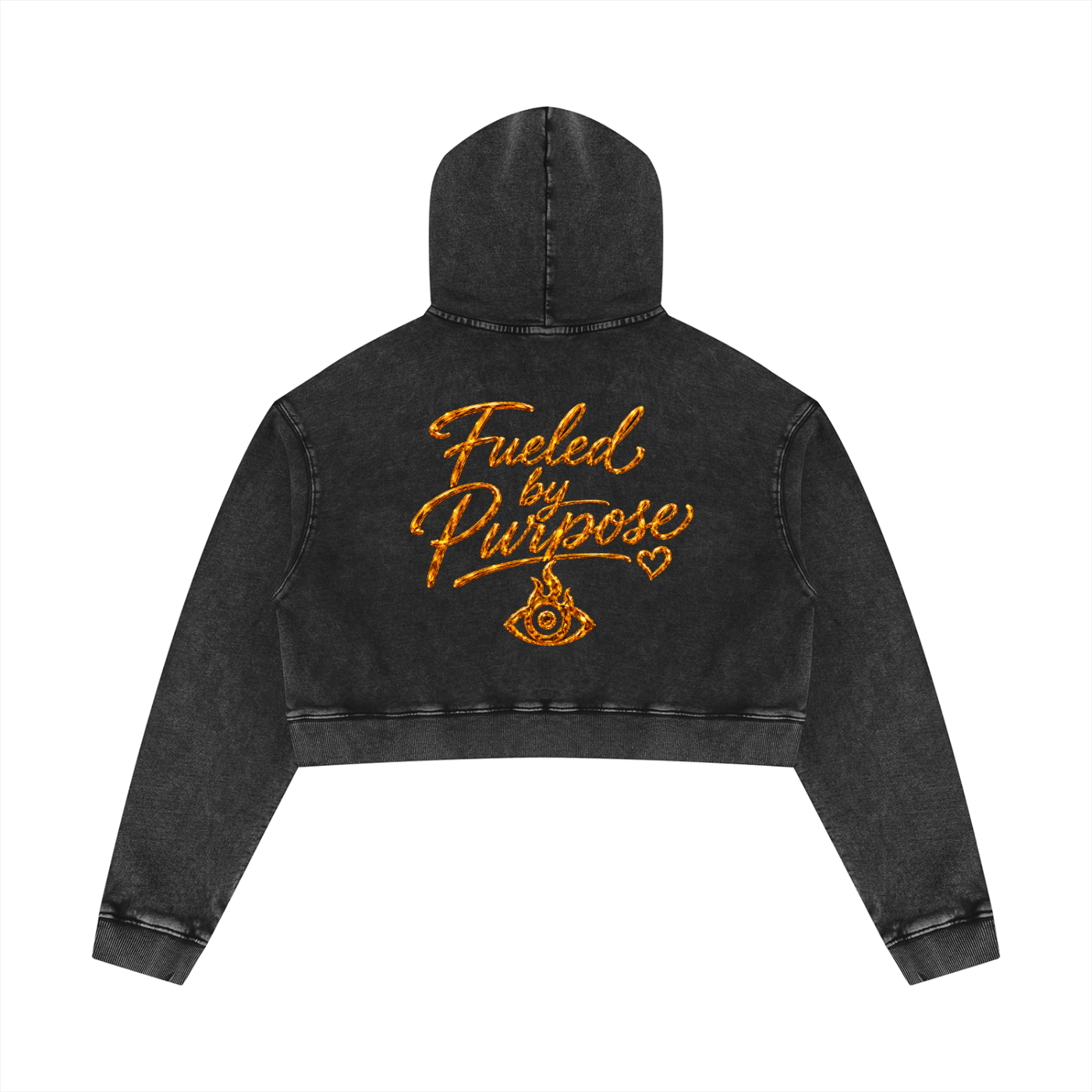 F.I.T.E Women’s Mineral Washed Crop Hoodie(topaz)