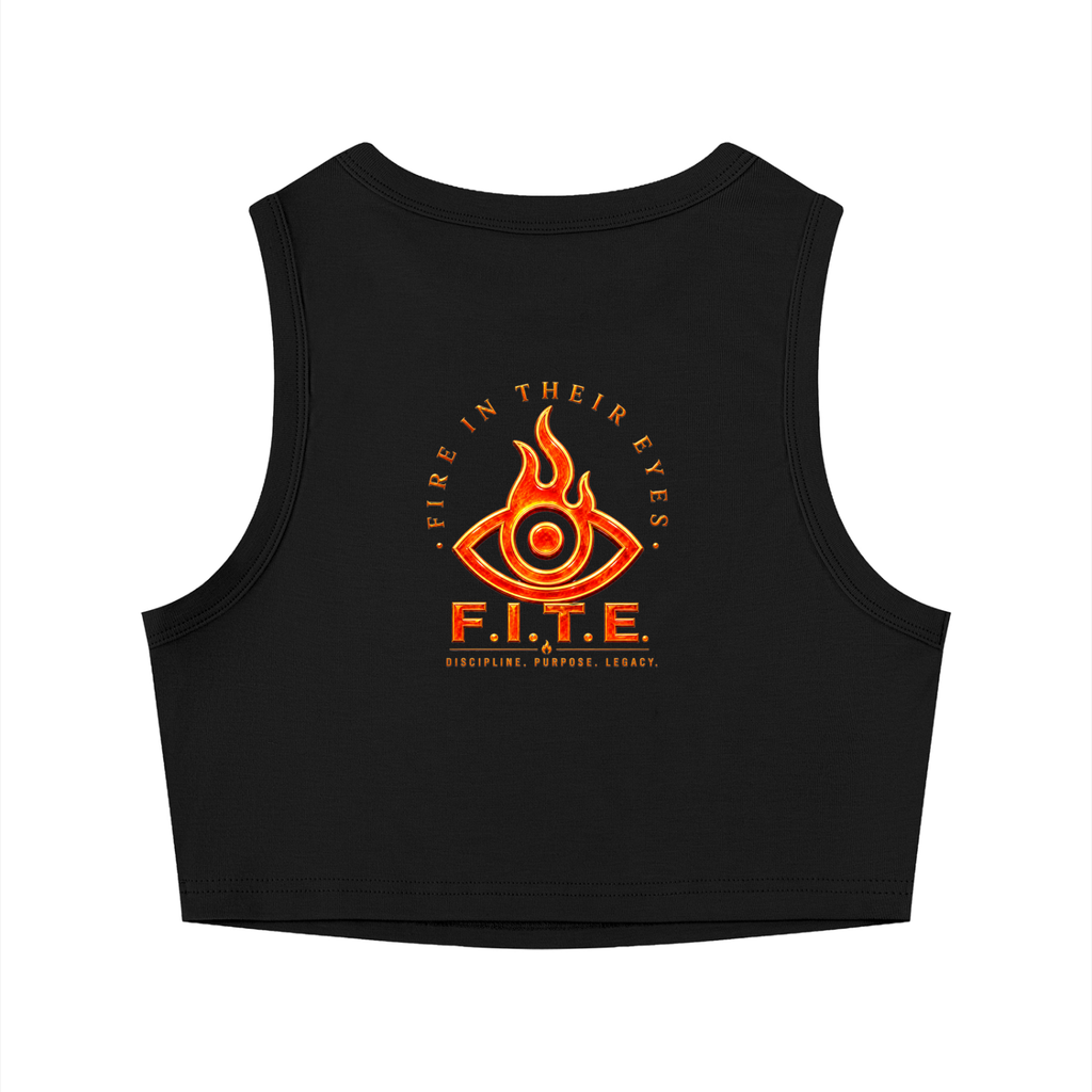 F.I.T.E Women's Tight Crewneck Crop Tank Top