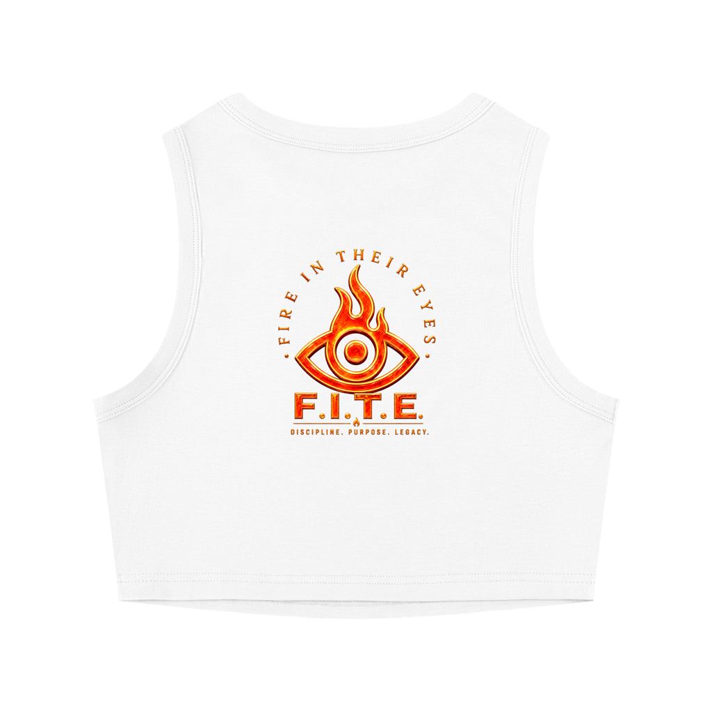 F.I.T.E Women's Tight Crewneck Crop Tank Top