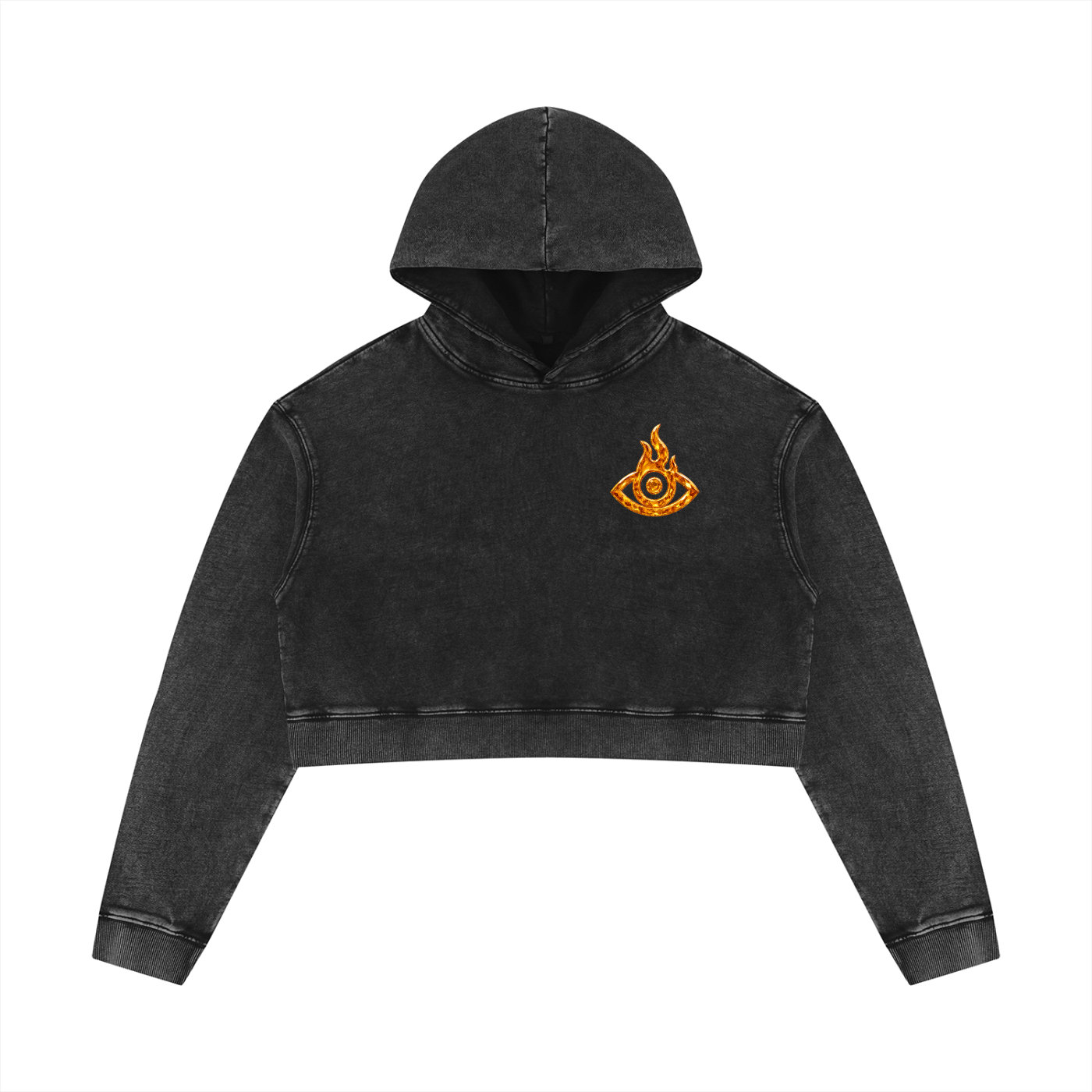 F.I.T.E Women’s Mineral Washed Crop Hoodie(topaz)