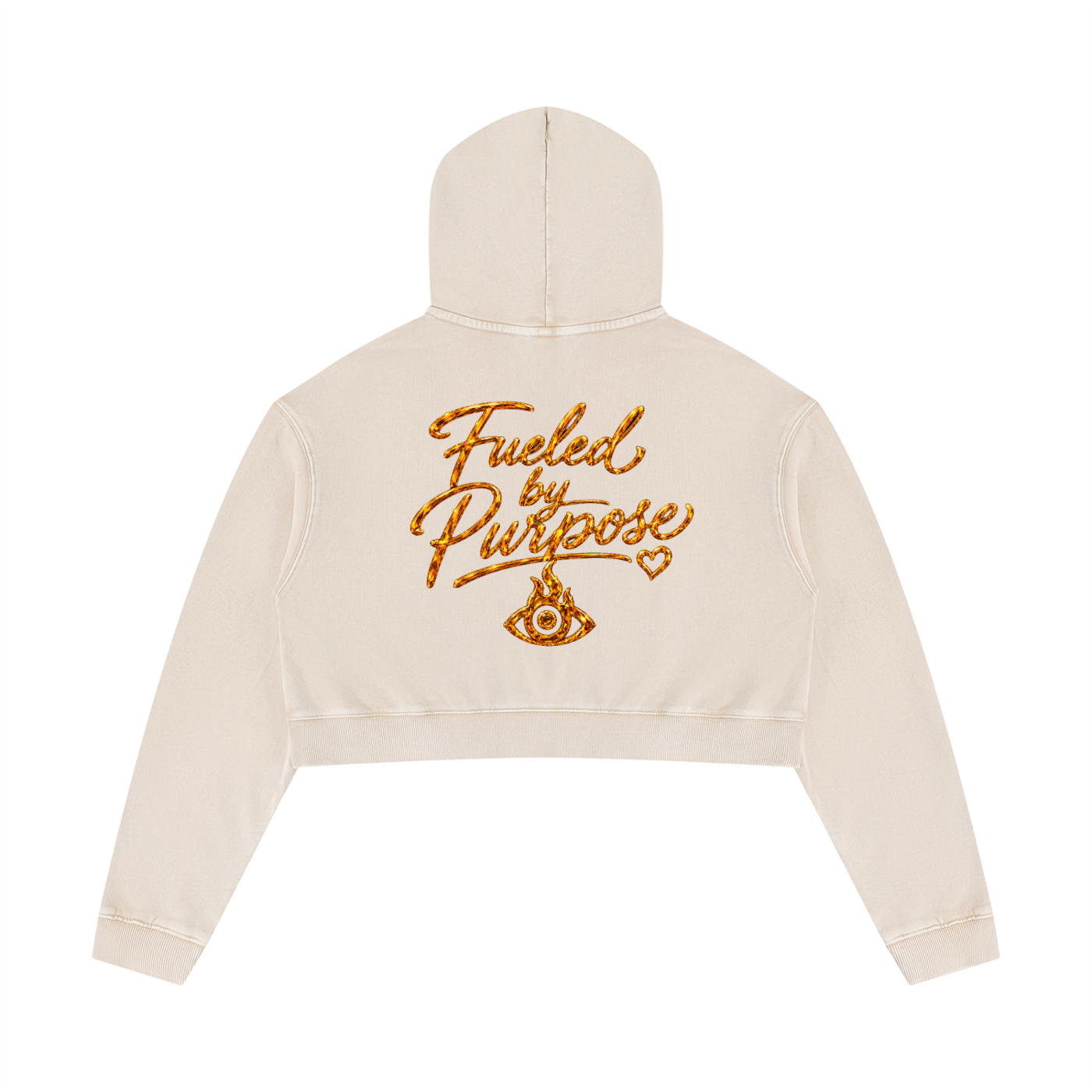 F.I.T.E Women’s Mineral Washed Crop Hoodie(topaz)