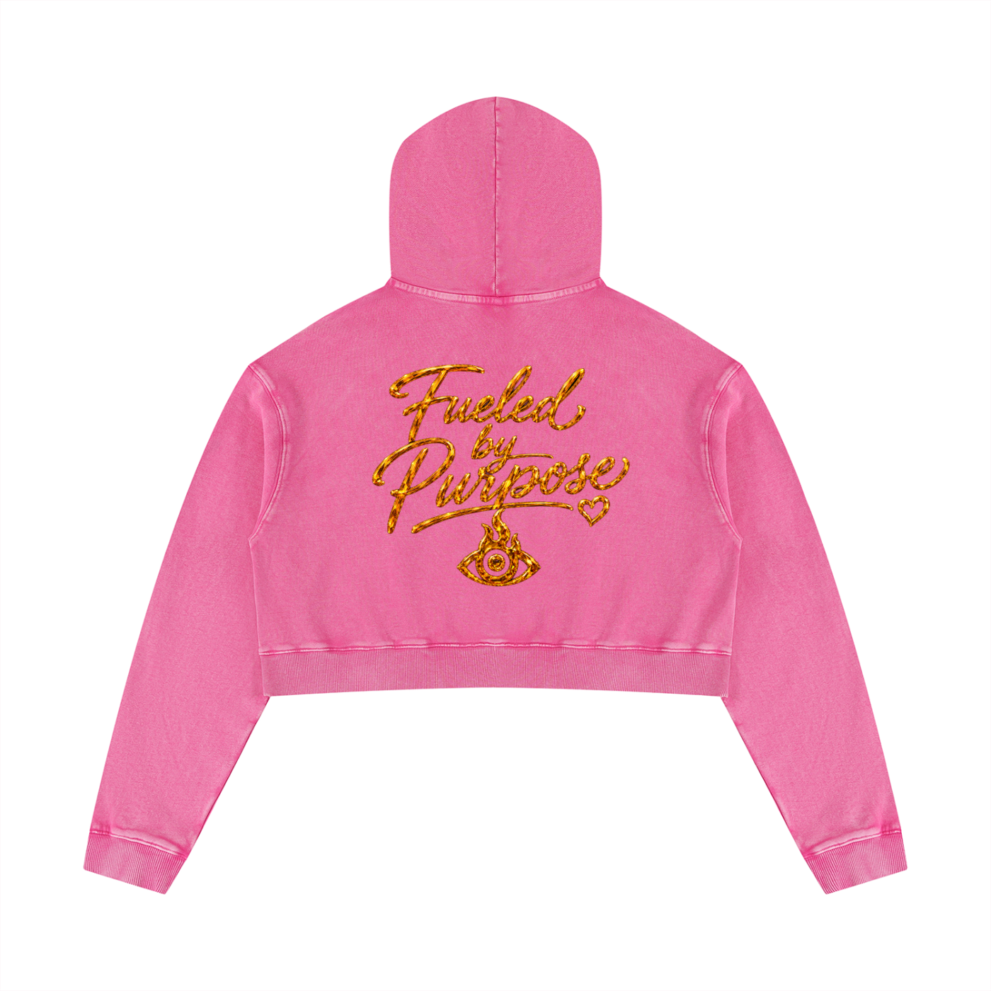 F.I.T.E Women’s Mineral Washed Crop Hoodie(topaz)